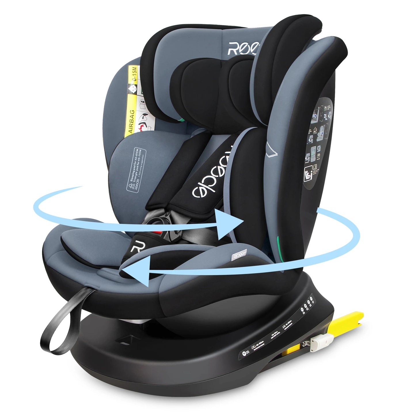 360 Swivel Baby Car Seat with ISOFIX, 40-150cm (Group 0+ 1/2/3, 0-36 kg)