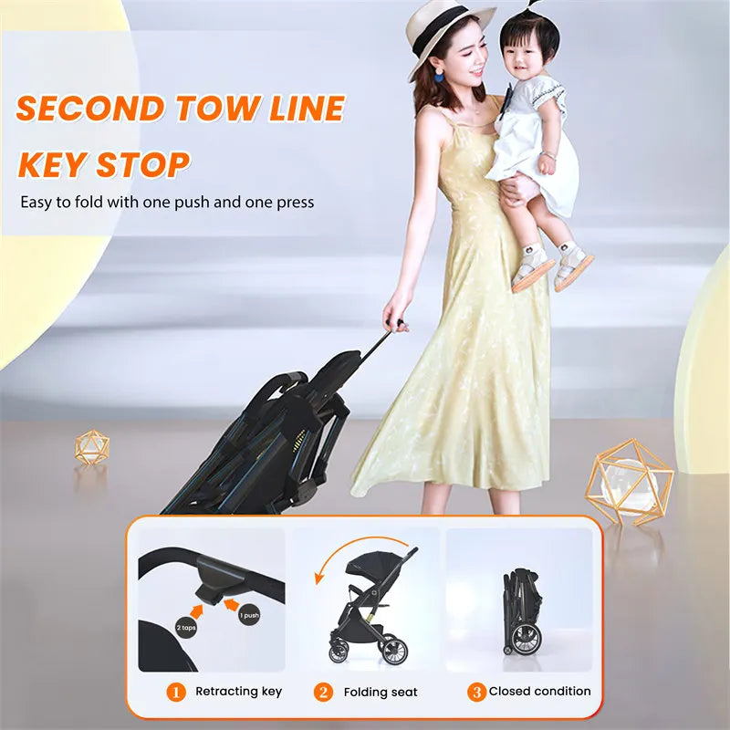 Luxury Baby Stroller, Portable Folk Prams