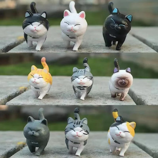 9pcs Cute Cat Ornaments