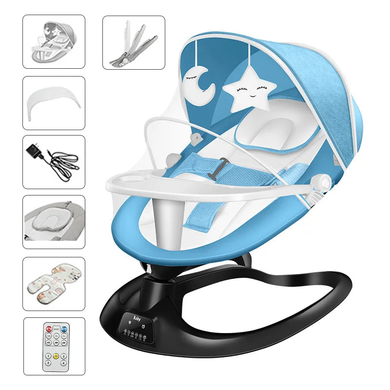 Deluxe electric baby bassinet