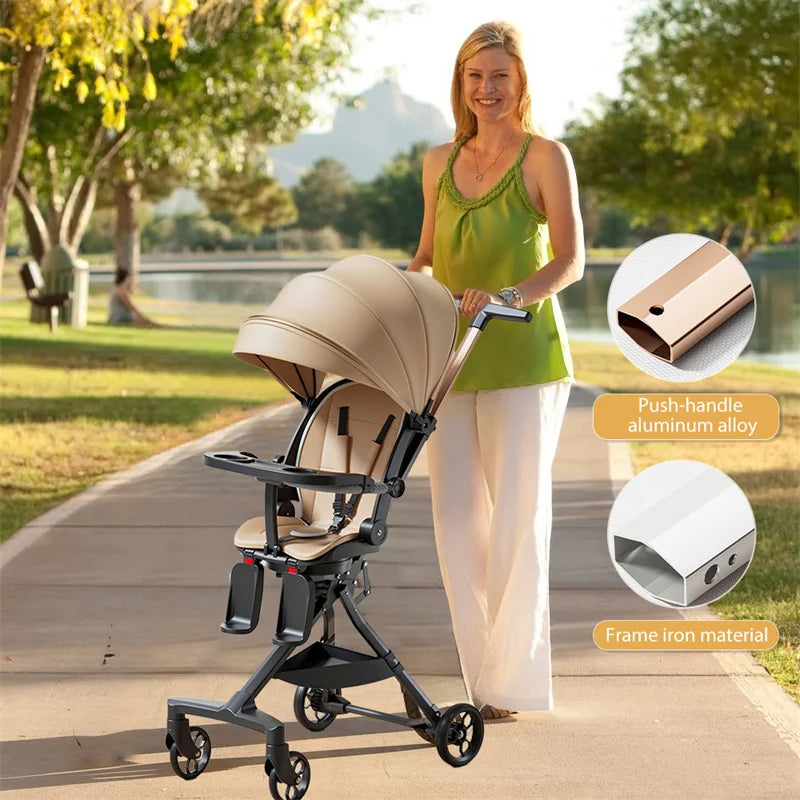 Baby stroller can eat, lie down, and sleep