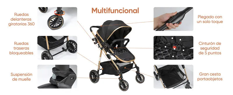 3 in 1 luxury stroller for baby