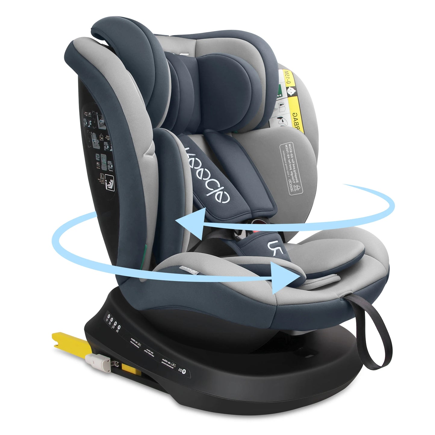 I-Size Child Car Seat, 360 Free Swivel, Suitable for Child Aged 0-12 Years (40-150cm)