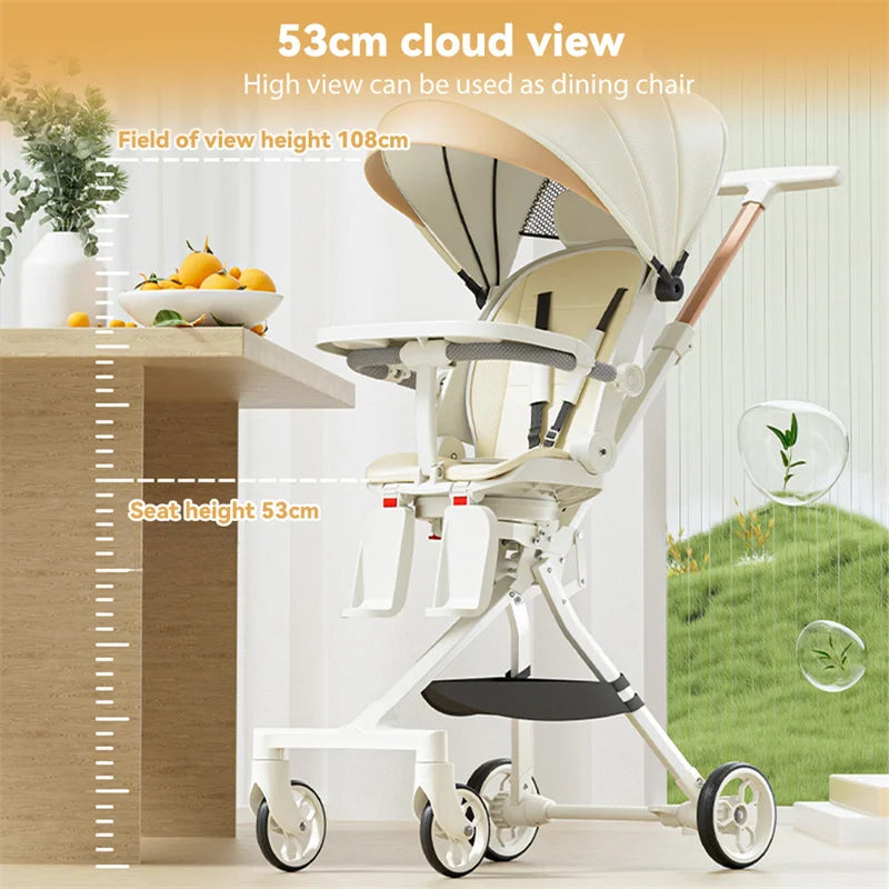 Baby stroller can eat, lie down, and sleep