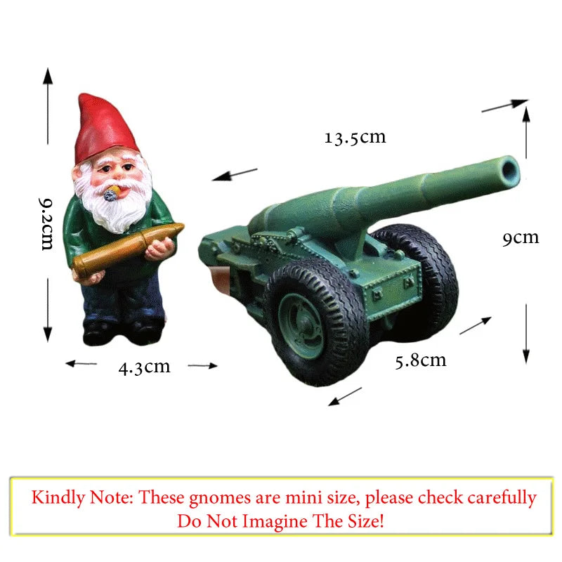 2pcs/Set Mini Funny Cute Gnome Statue