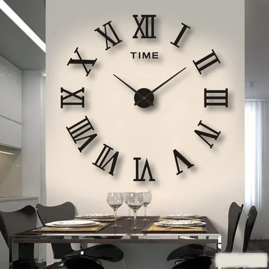 Large Wall Clock Quartz 3D