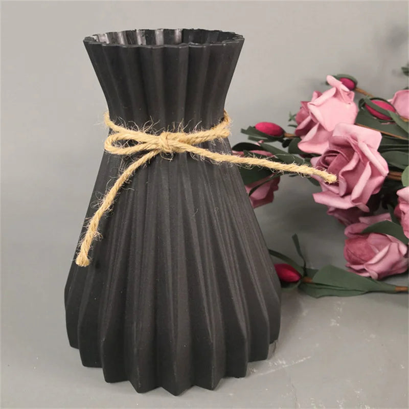 Plastic Flower Vases Home Decor