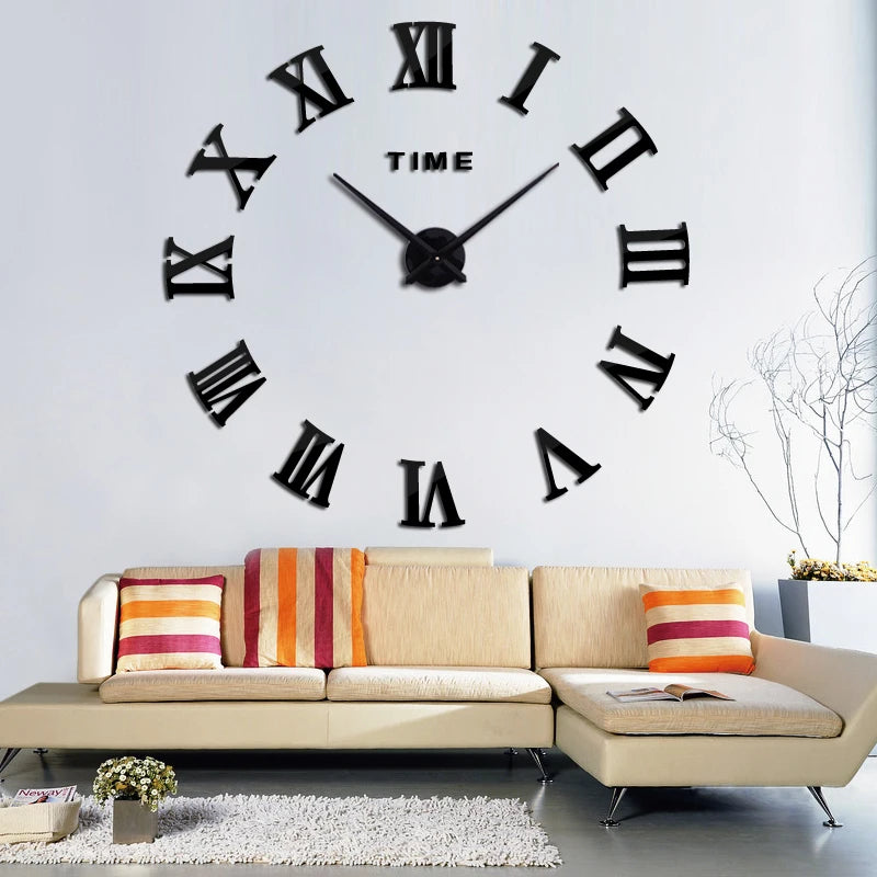 Large Wall Clock Quartz 3D