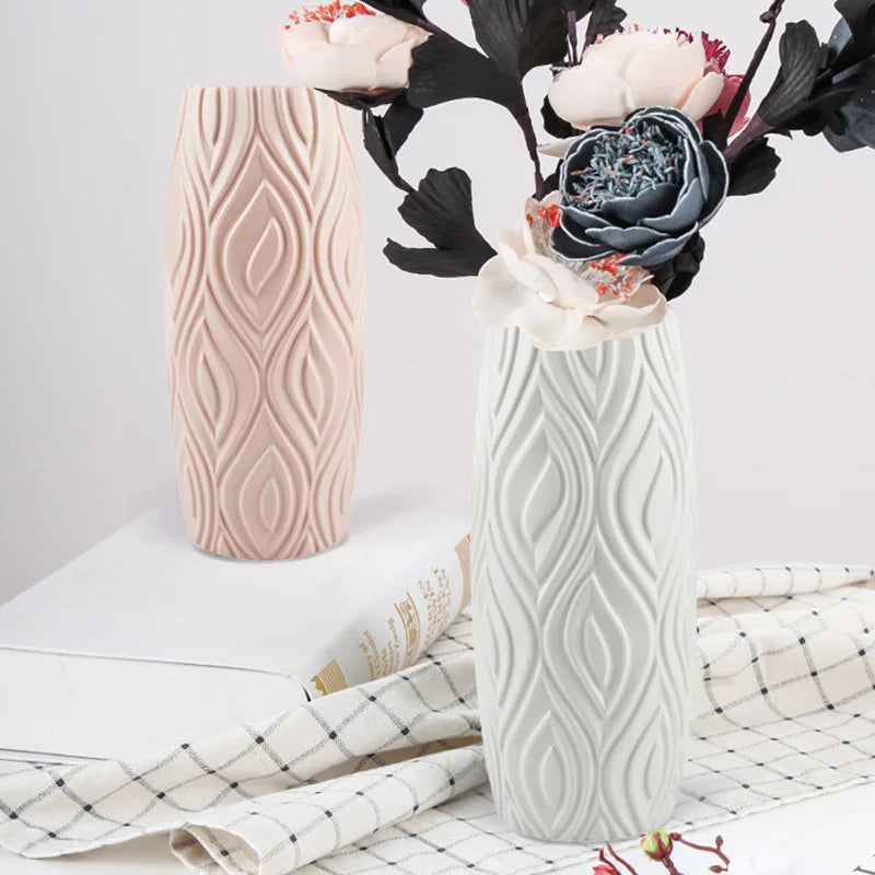 Plastic Flower Vases Home Decor