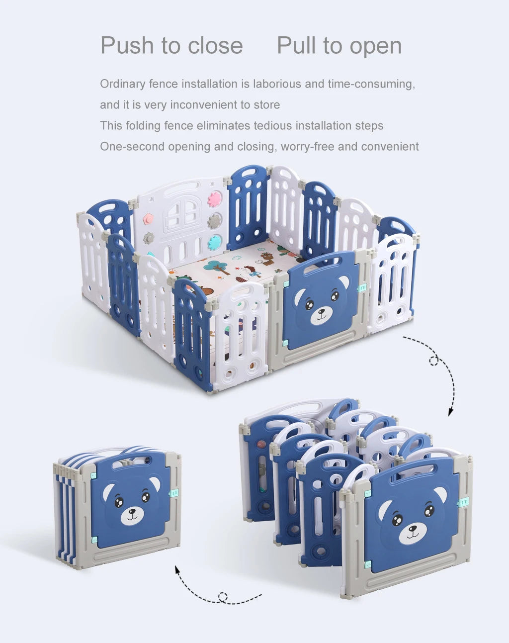 Plastic baby playground Foldable