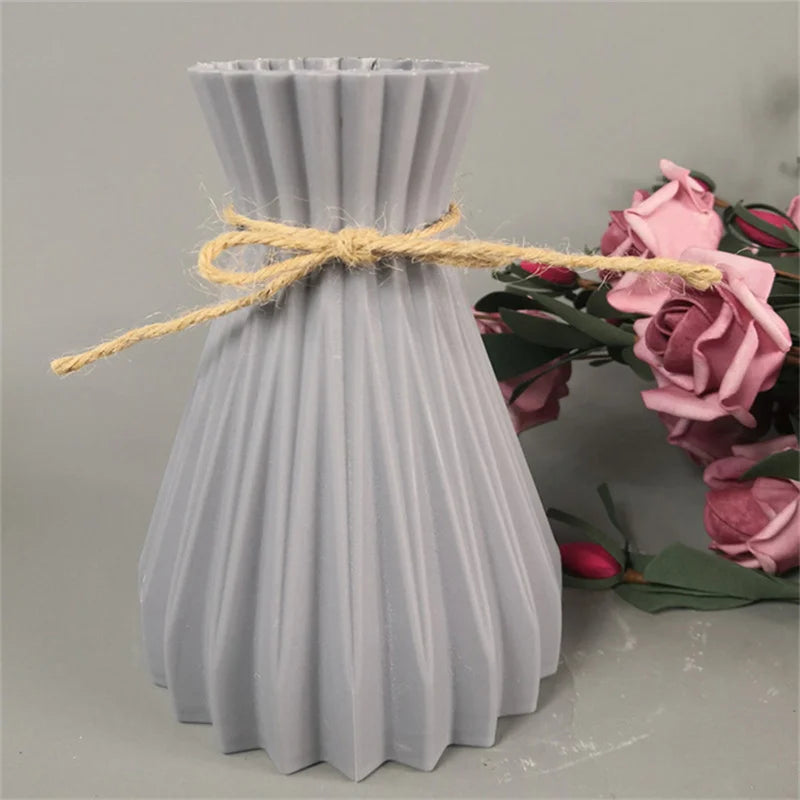 Plastic Flower Vases Home Decor