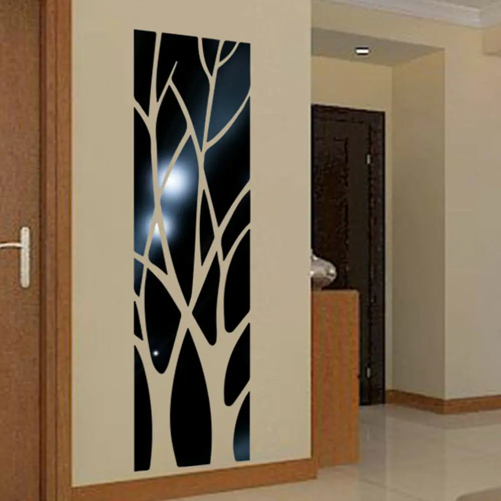 3D Mirror Wall Sticker Tree