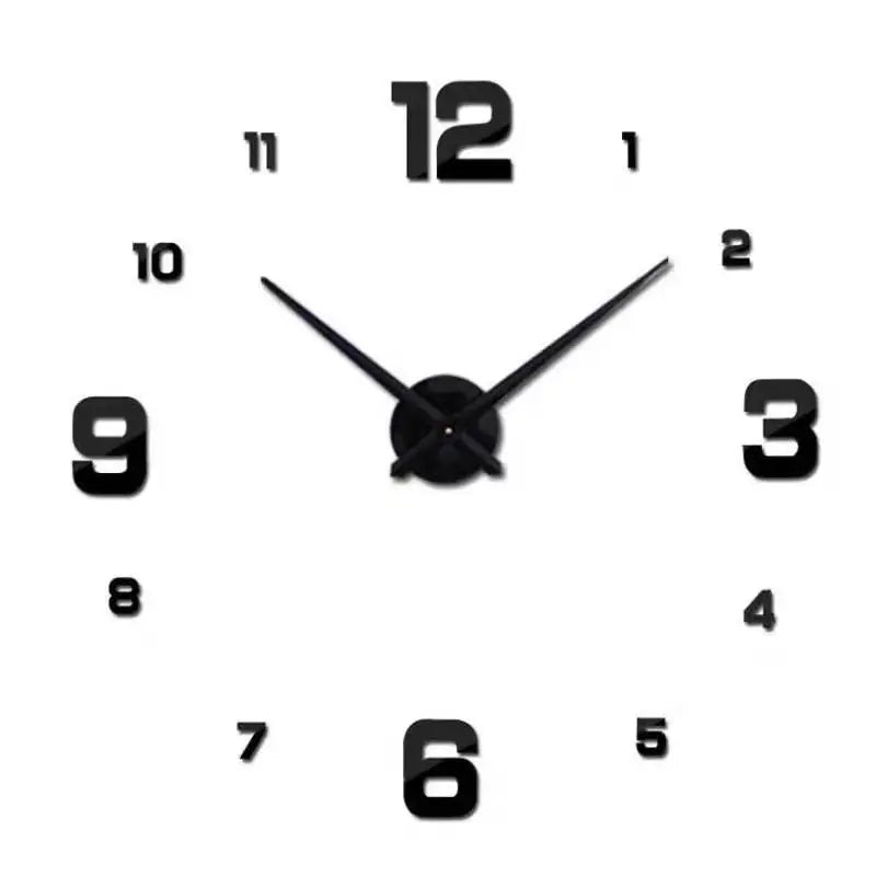 Large Wall Clock Quartz 3D