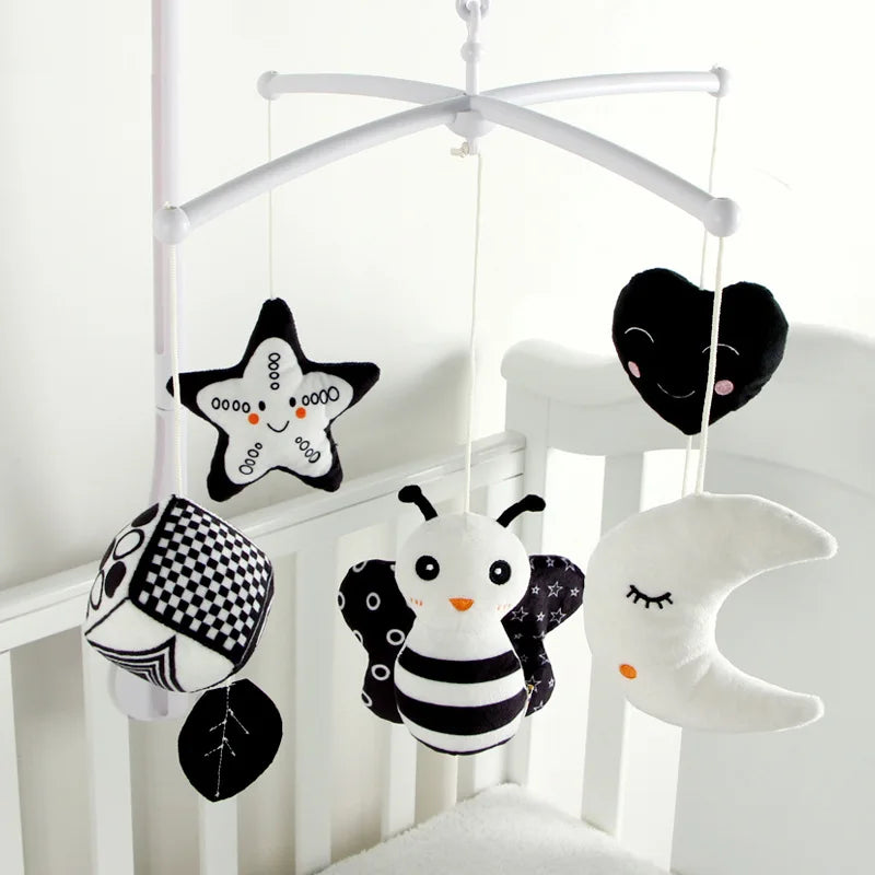 Animal Music Box Black and White Bed Bell Toy