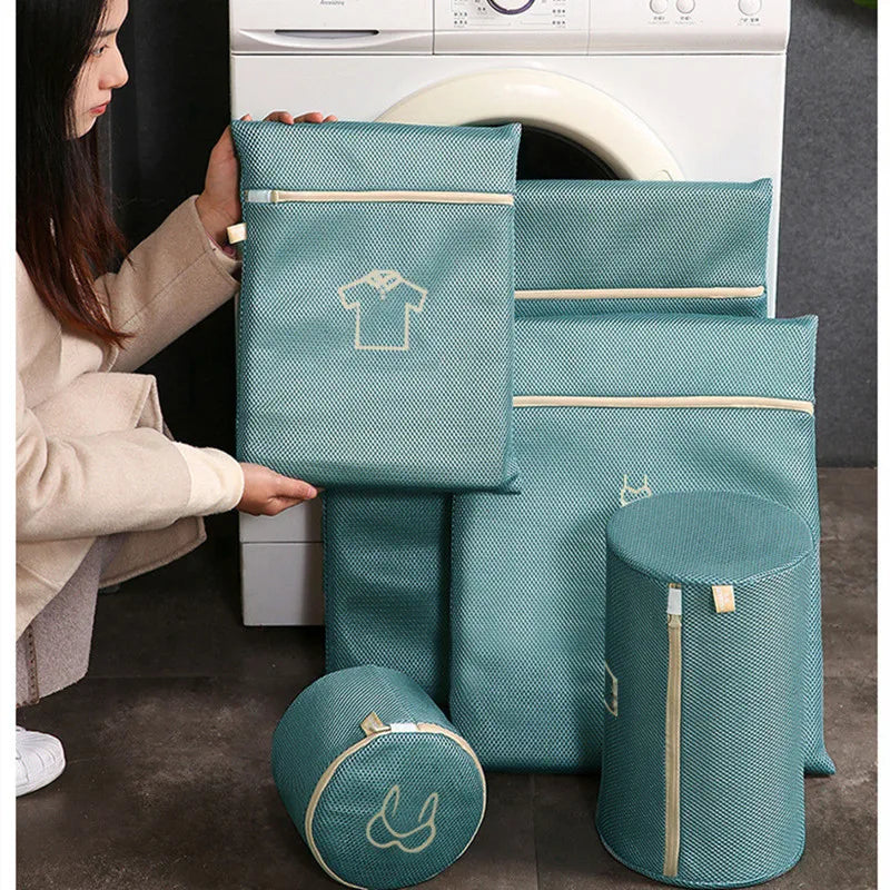 6 Size Set Embroidery Washing Machine Laundry Bag