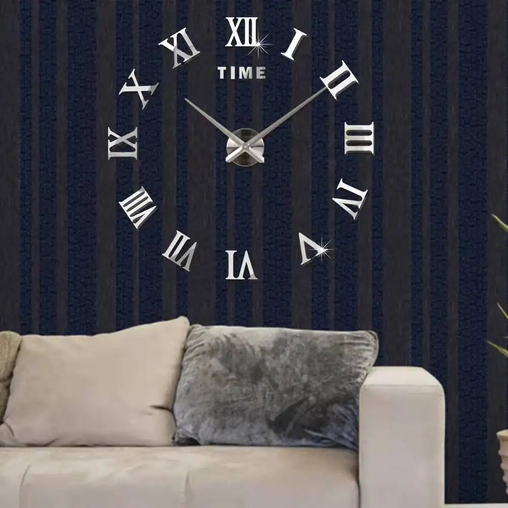 Large Wall Clock Quartz 3D