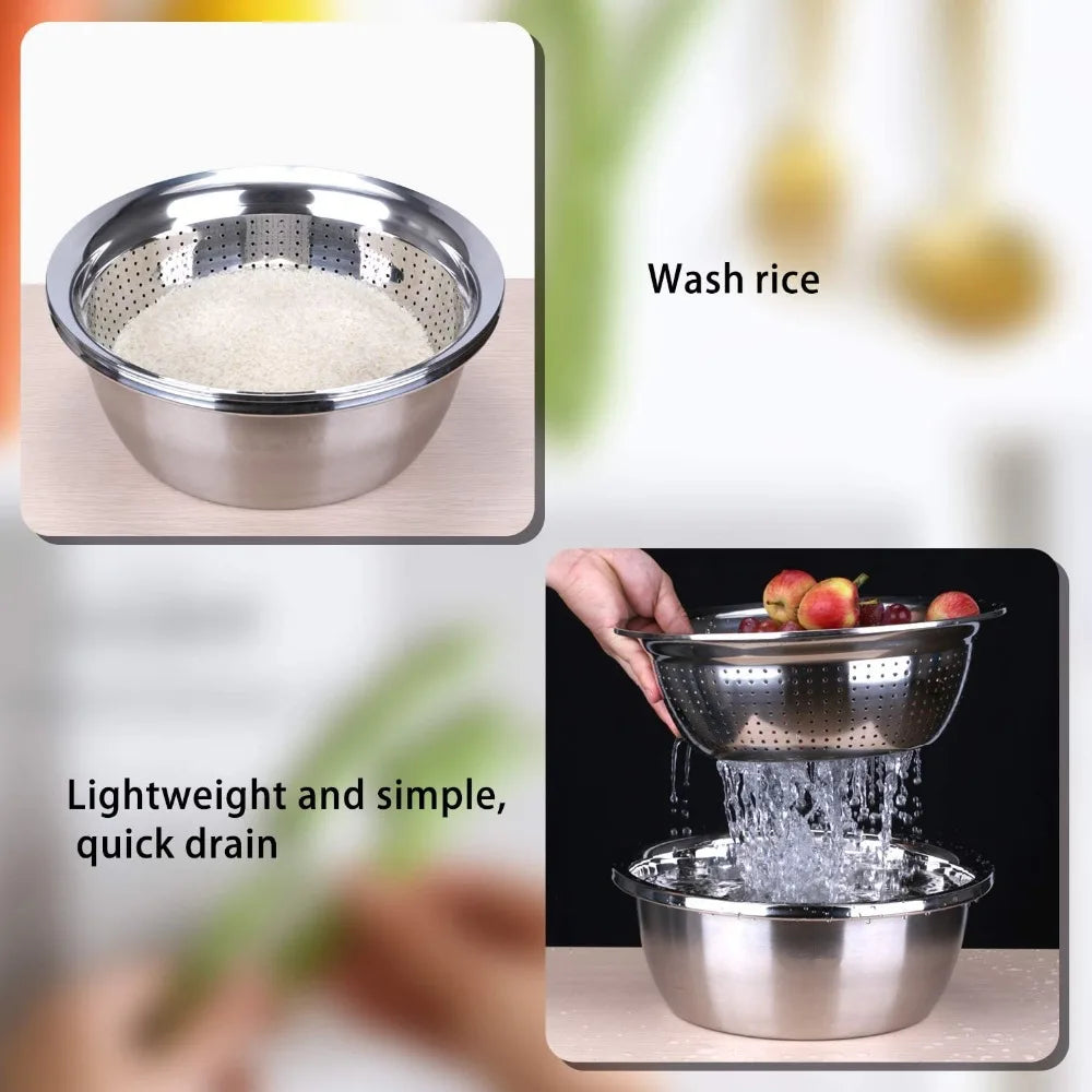 3 In 1 Vegetable Slicer Cutter Drain Baske