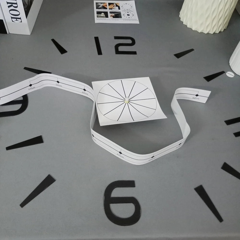 3D Large Wall Clock Quartz