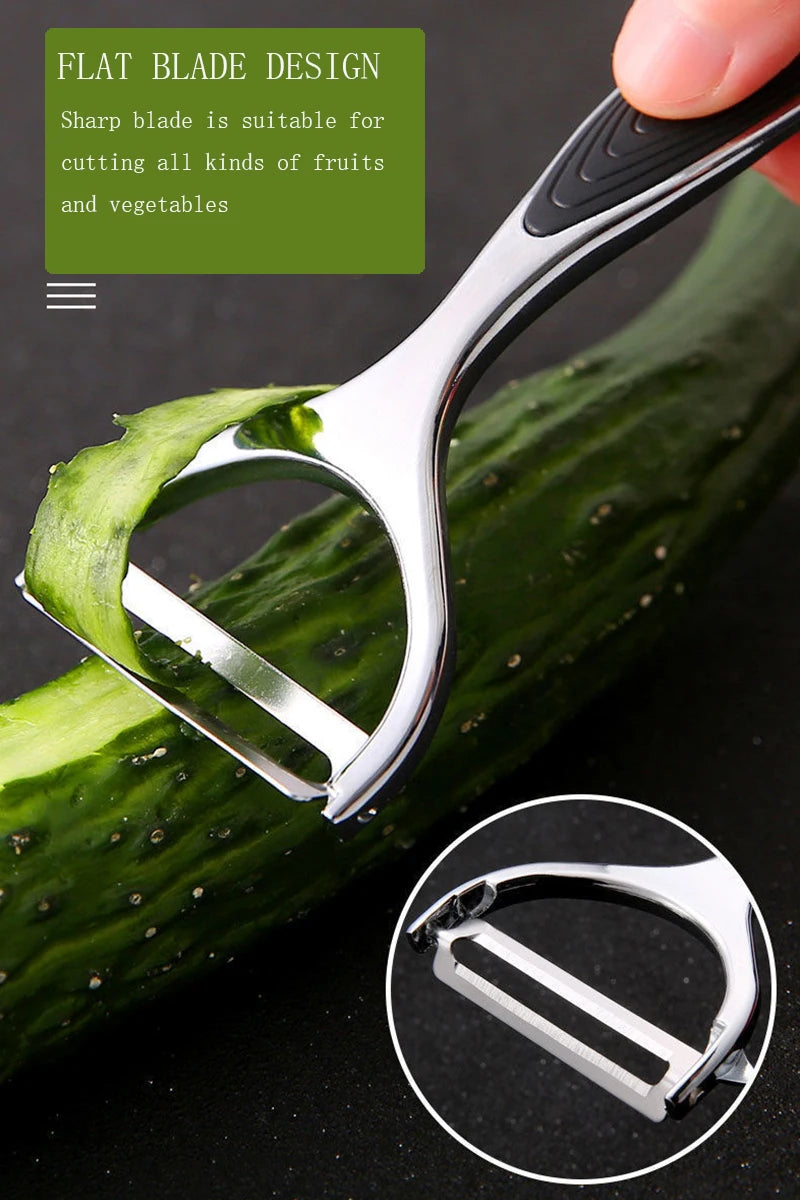 2pc Stainless Steel Multi-function Vegetable Peeler