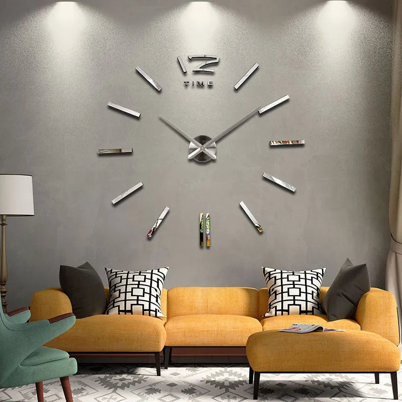 3D Large Wall Clock Quartz