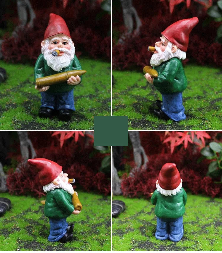 2pcs/Set Mini Funny Cute Gnome Statue