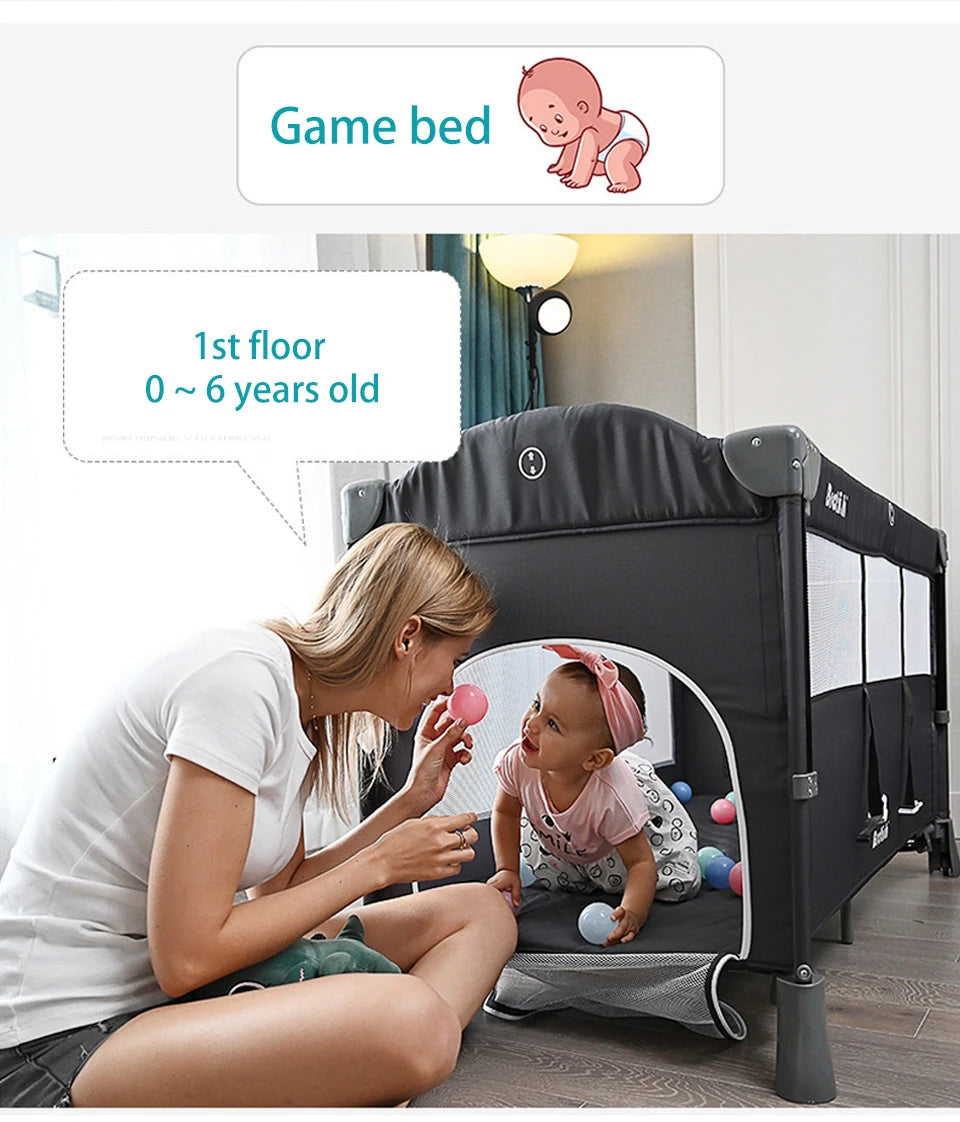 Portable Cribs for Baby with Diaper Table