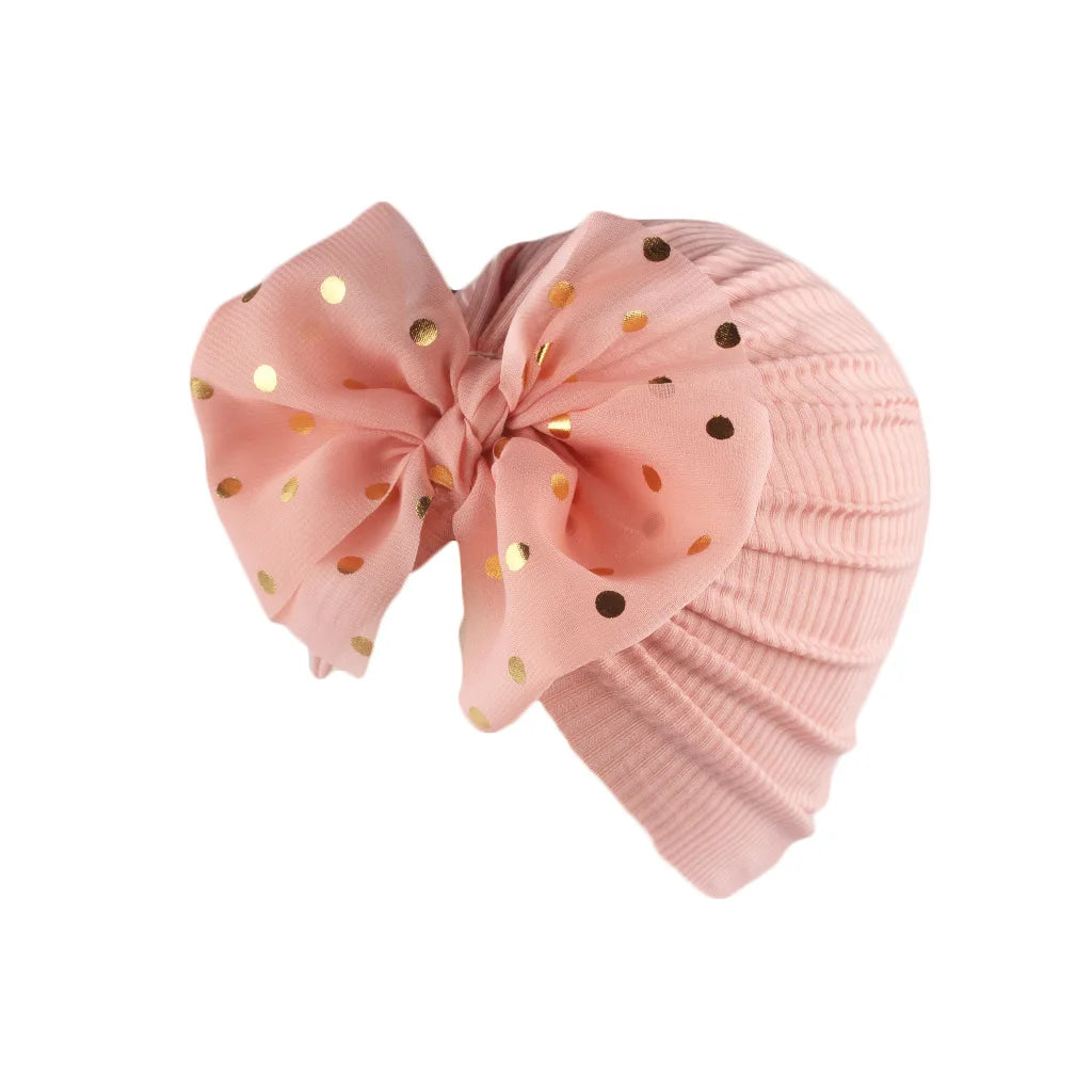 Lovely Shiny Bowknot Baby Hat