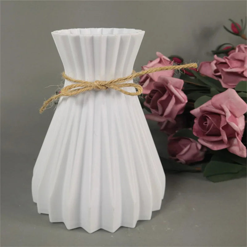 Plastic Flower Vases Home Decor