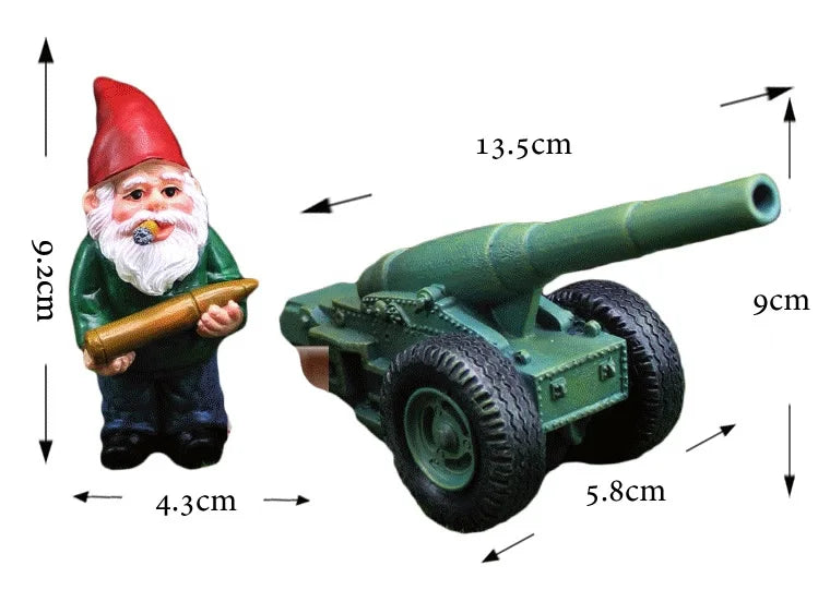 2pcs/Set Mini Funny Cute Gnome Statue