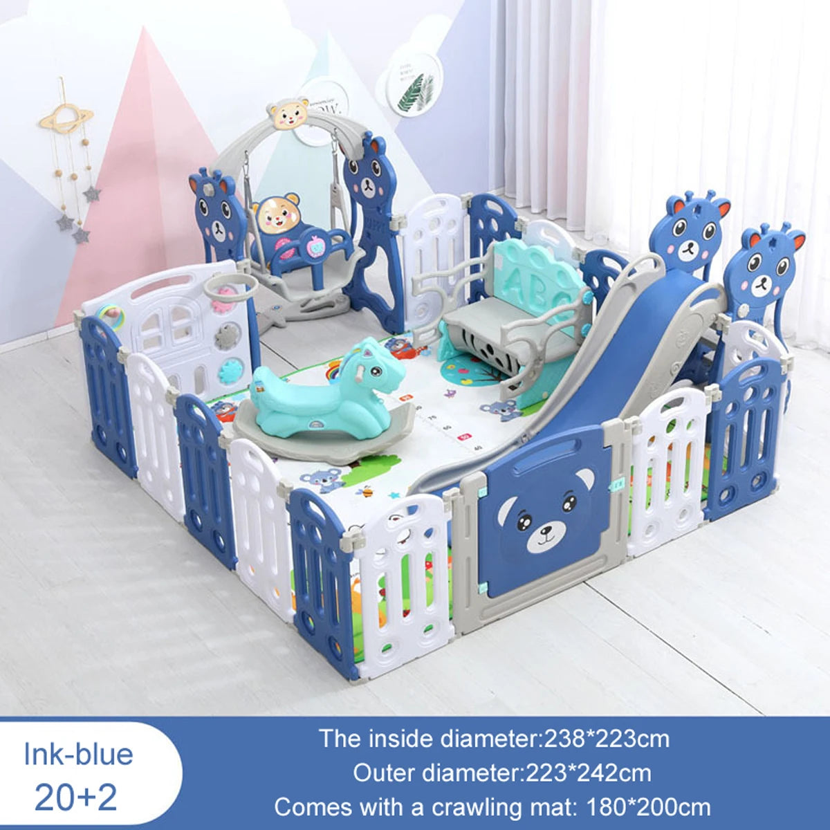 Plastic baby playground Foldable