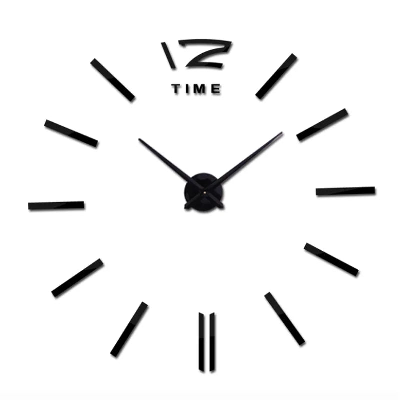 Large Wall Clock Quartz 3D