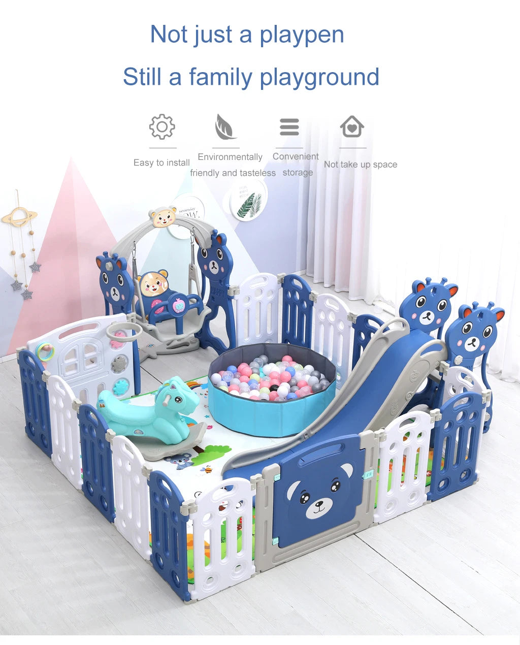 Plastic baby playground Foldable