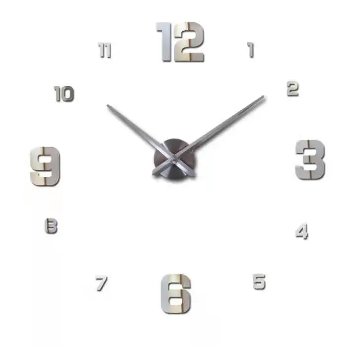 Large Wall Clock Quartz 3D