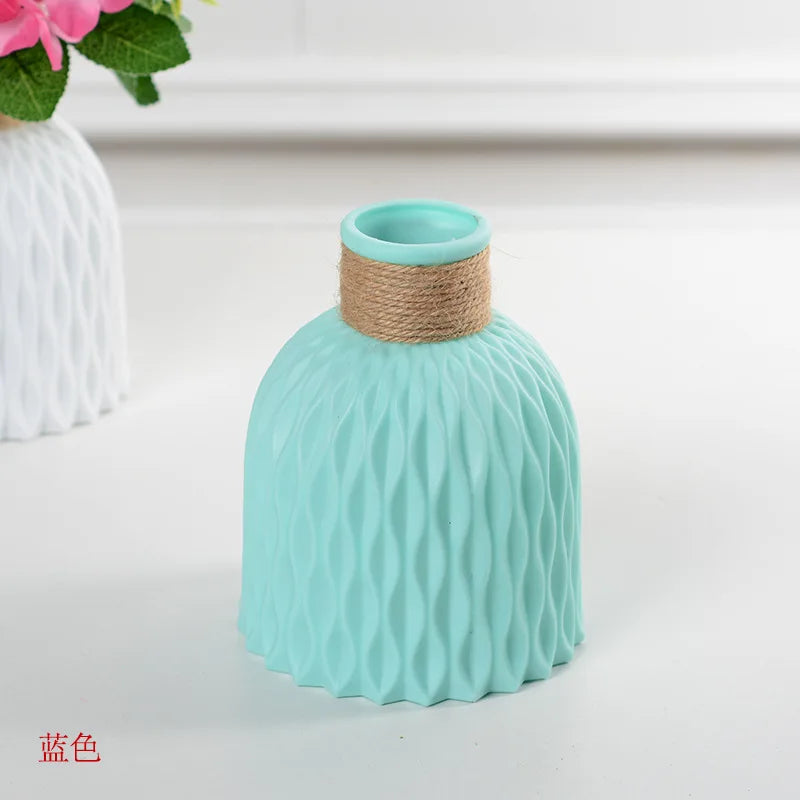 Plastic Flower Vases Home Decor