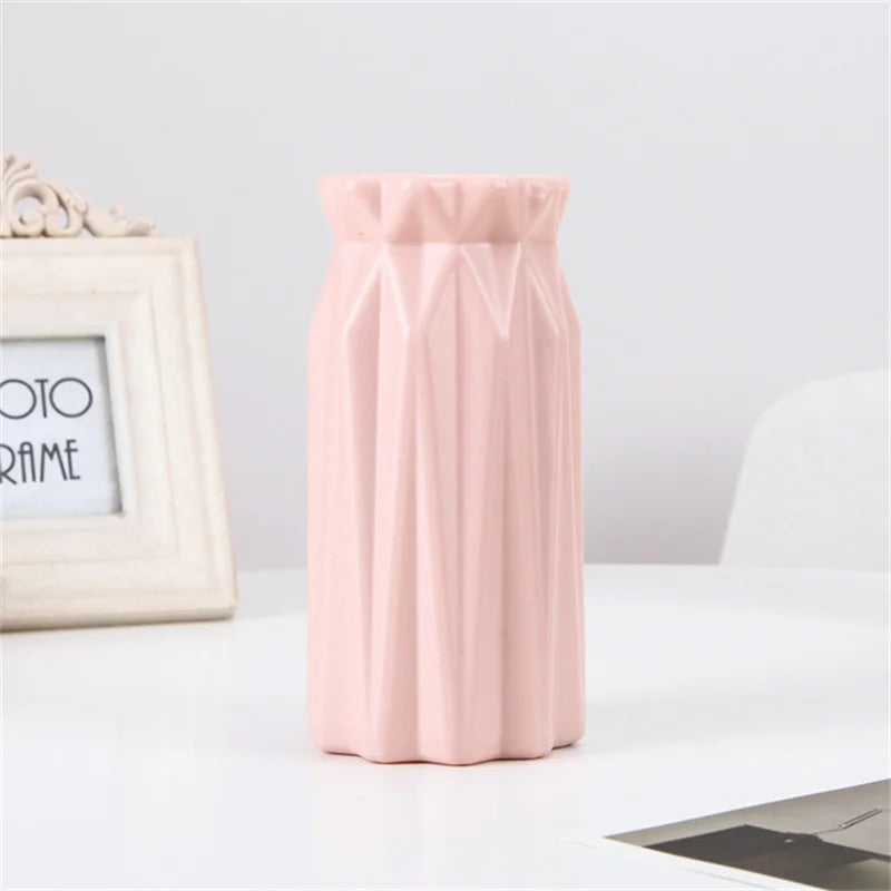 Plastic Flower Vases Home Decor