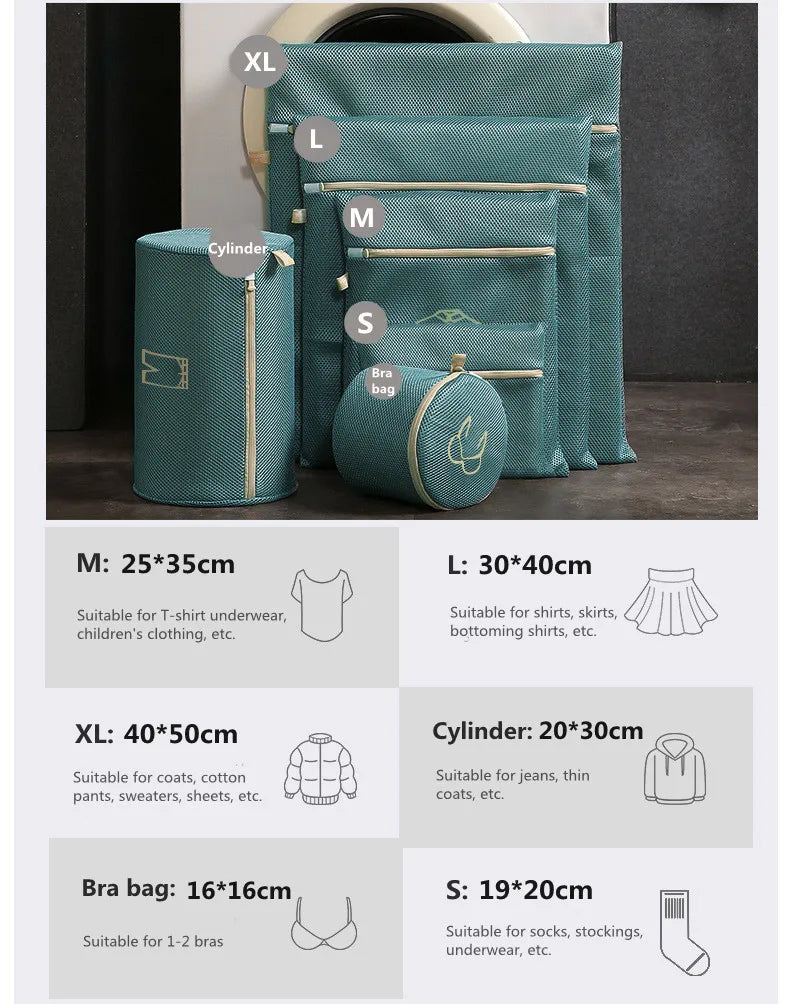 6 Size Set Embroidery Washing Machine Laundry Bag