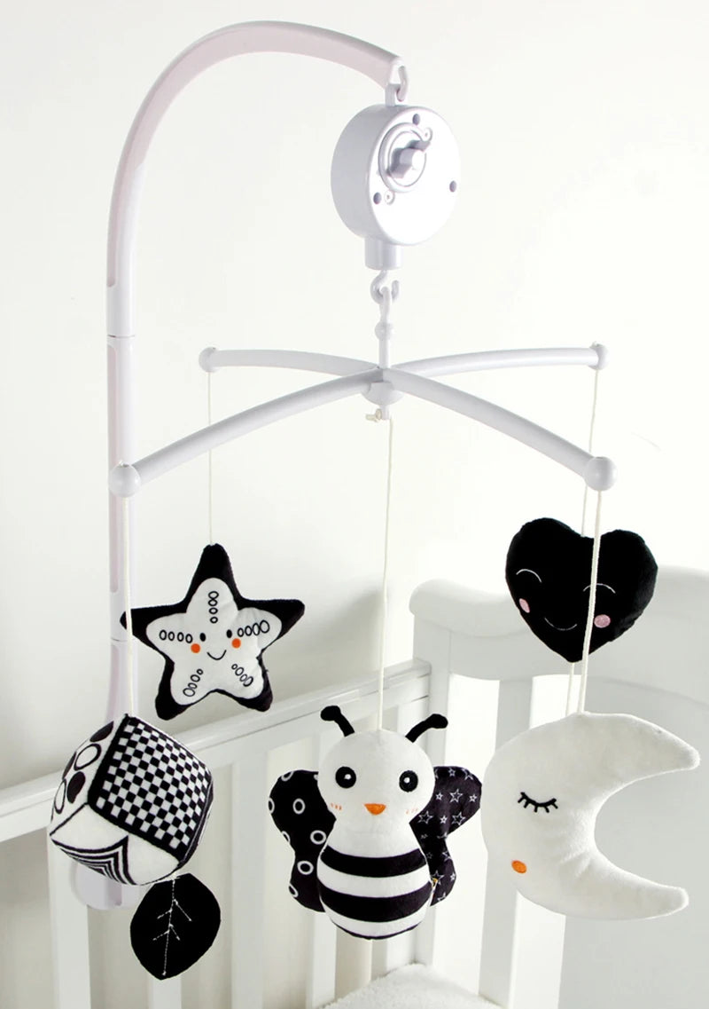 Animal Music Box Black and White Bed Bell Toy