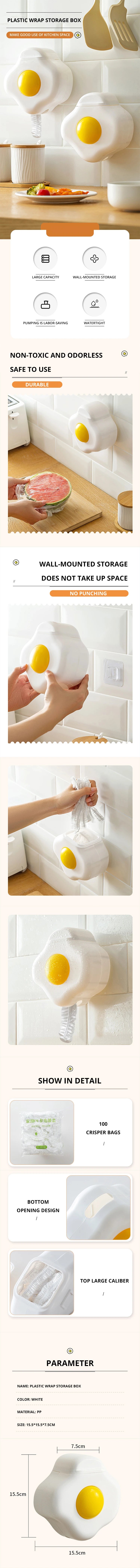 Plastic Wrap Storage Box Food Cover