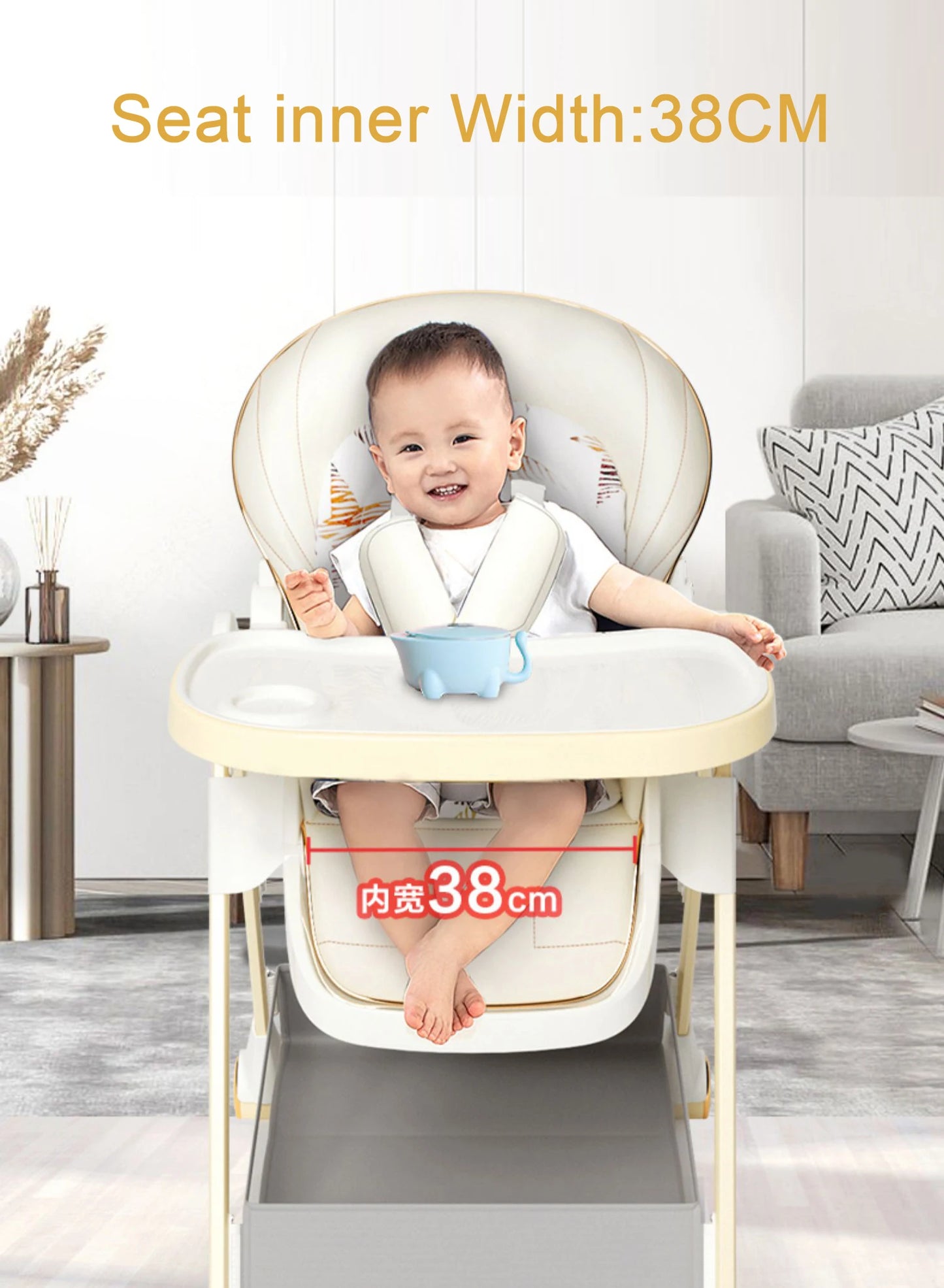 Baby Feeding Table Chair with Wheels