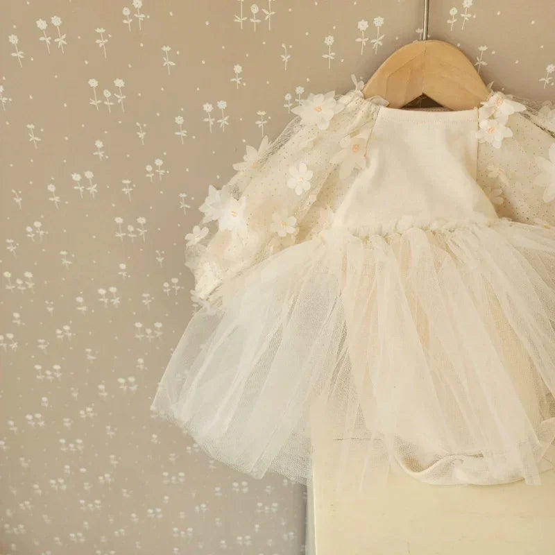 Baby Cotton Tulle Princess Dress