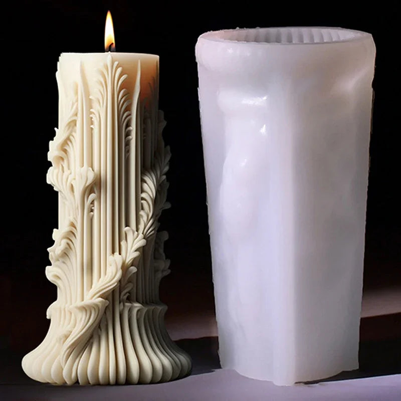 European Cylindrical Aromatherapy Candle Silicone Mold