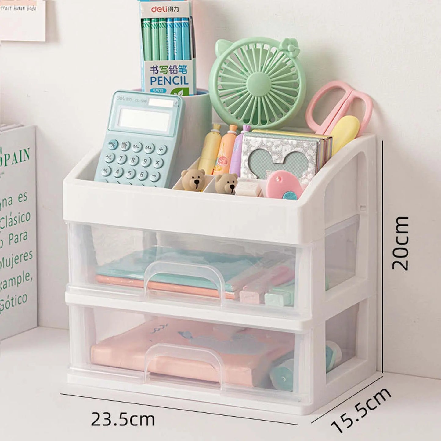 Skincare Desktop Storage Box with 3 Drawers