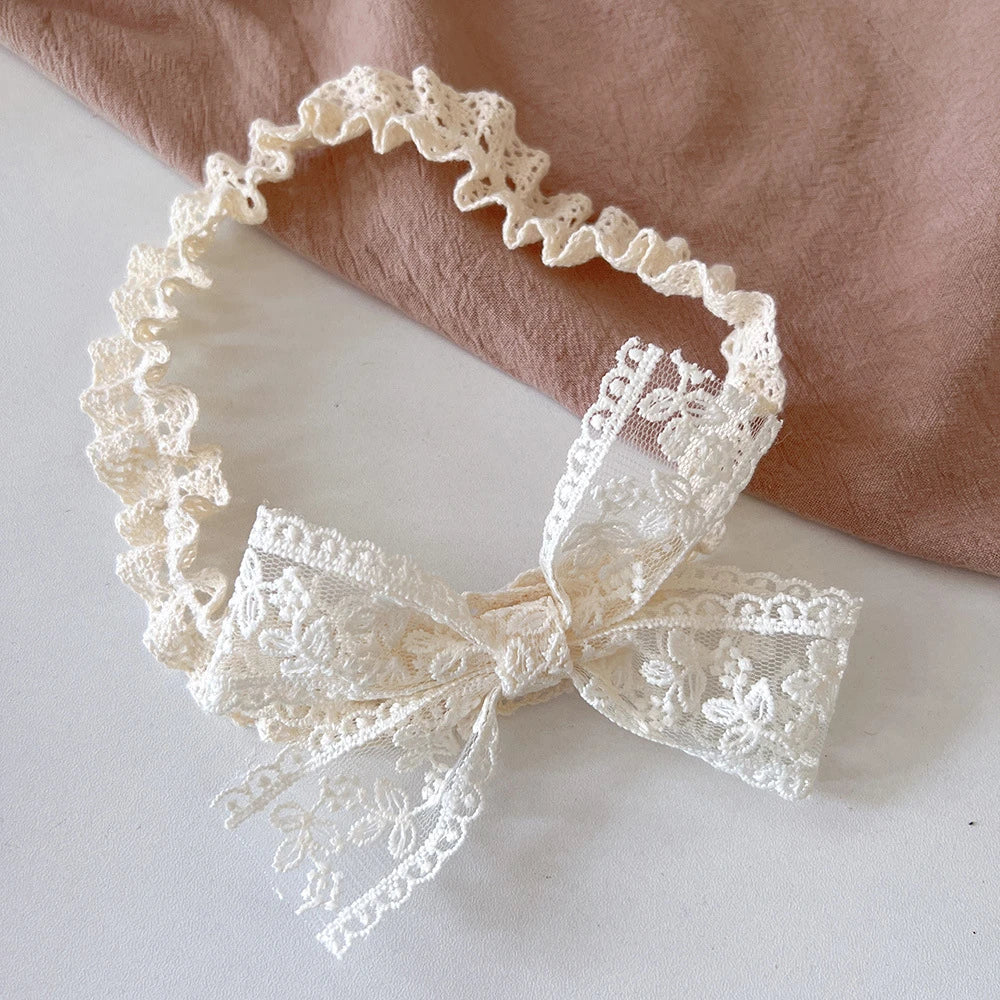 White Lace Baby Headband