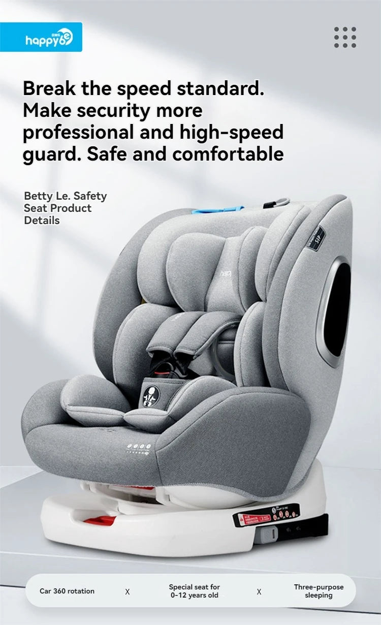 360-degree rotating child safety seat 0-12 years old