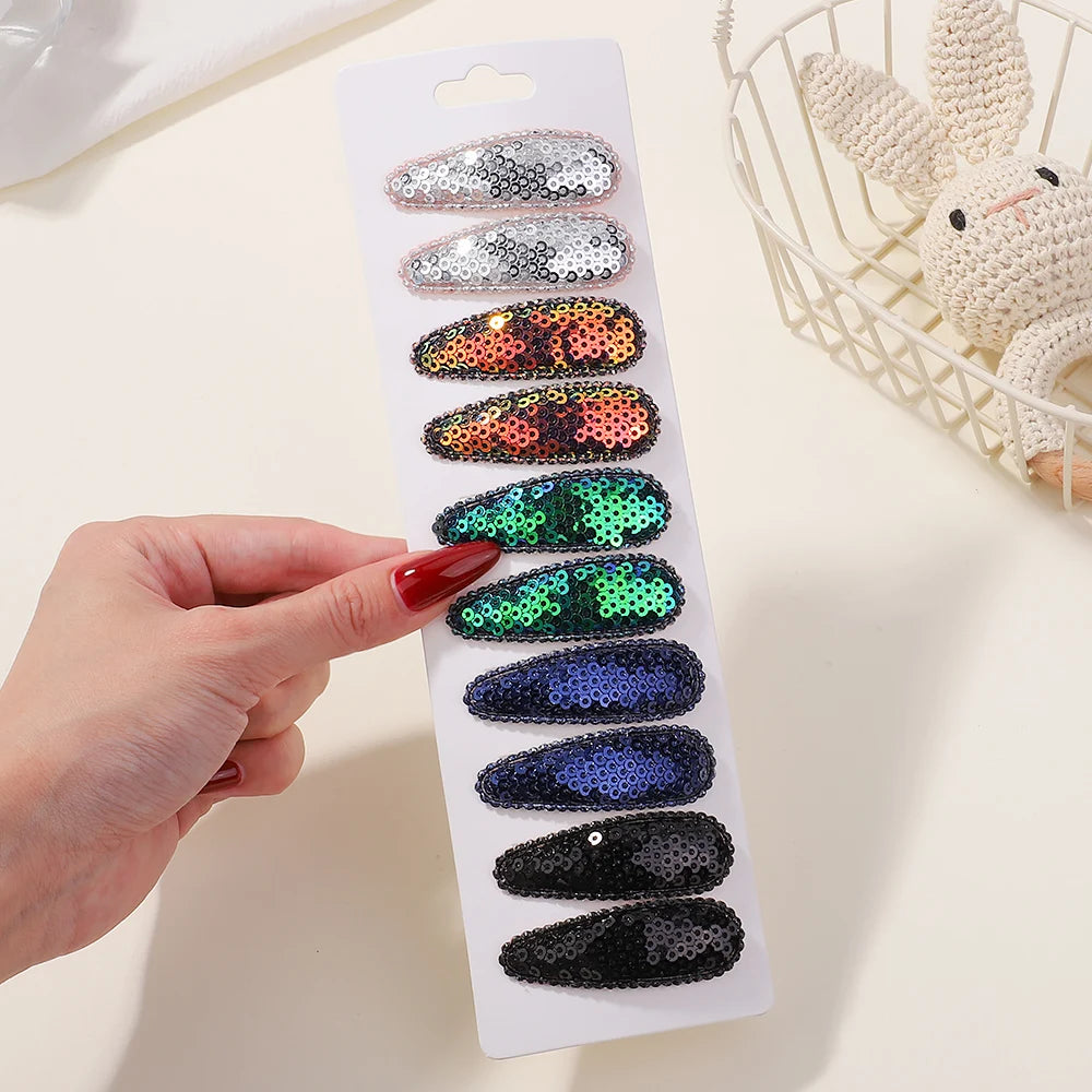 10Pcs/Set  BB Hair Clips for Kids Handmade