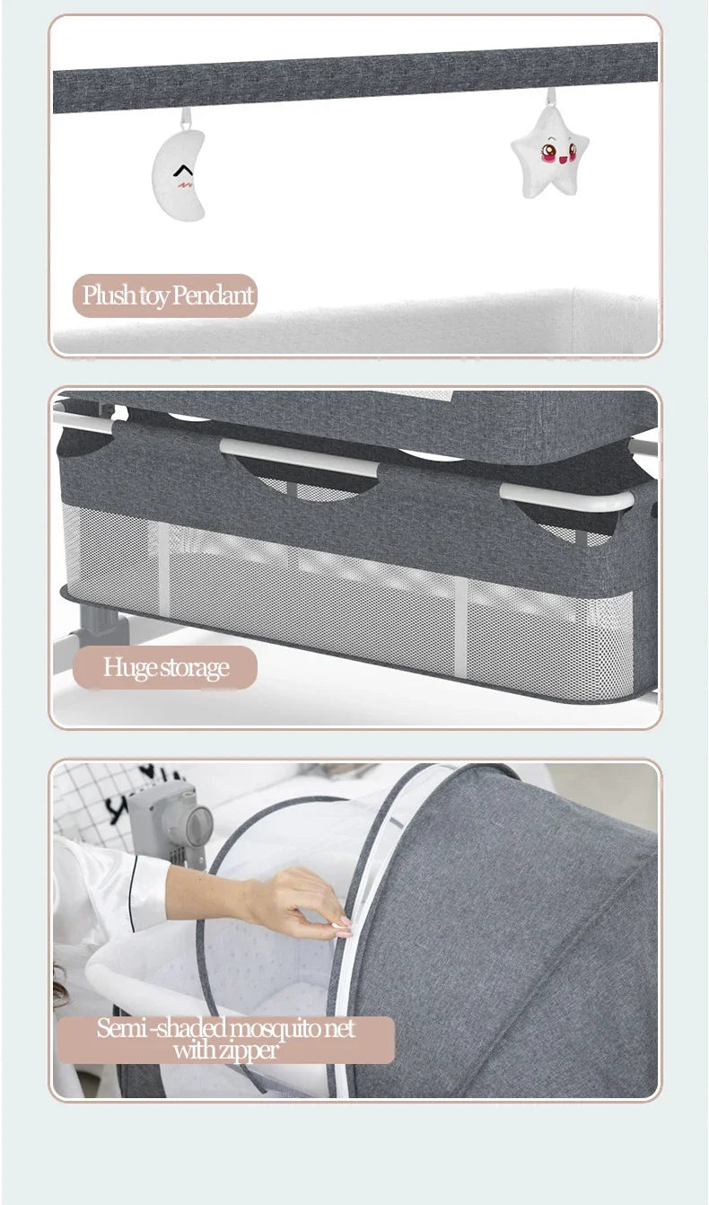 Baby Crib Cradle Newborn Movable