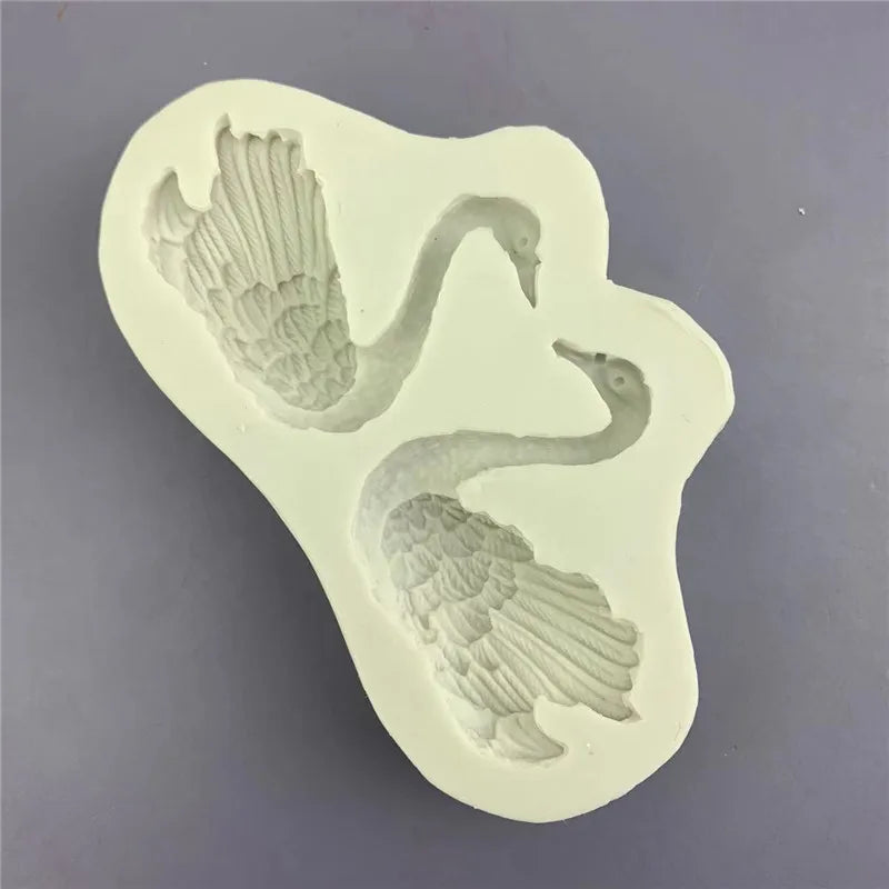 1 Pair Little Swans Silicone Mold