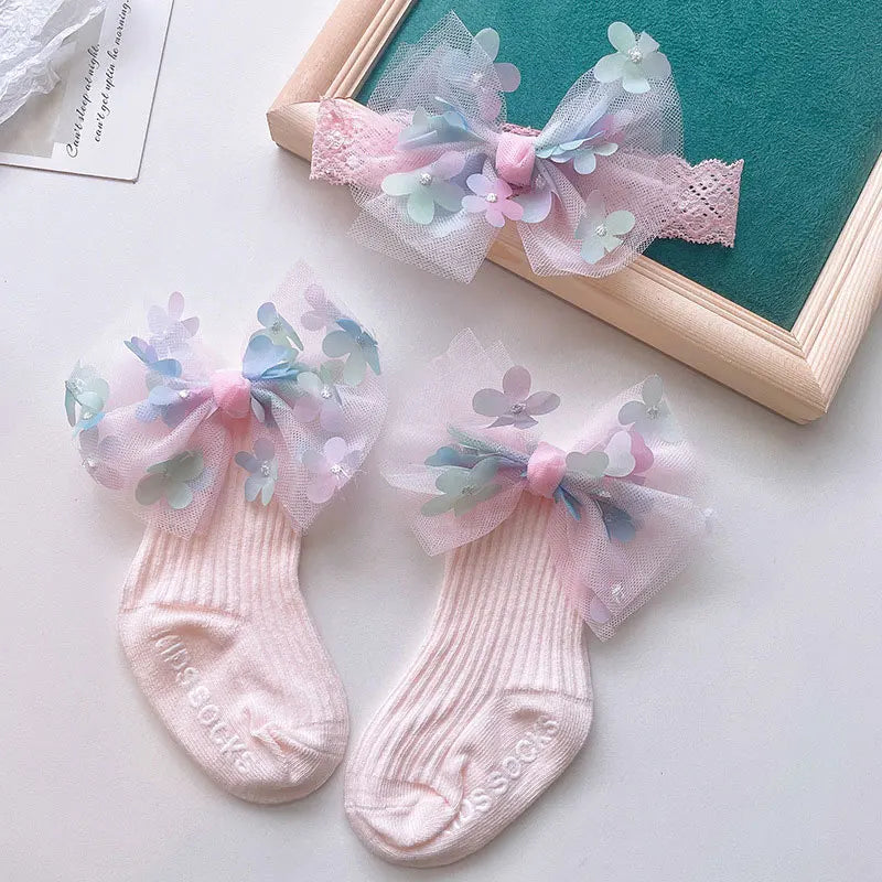 2Pcs Baby Bow Socks Set