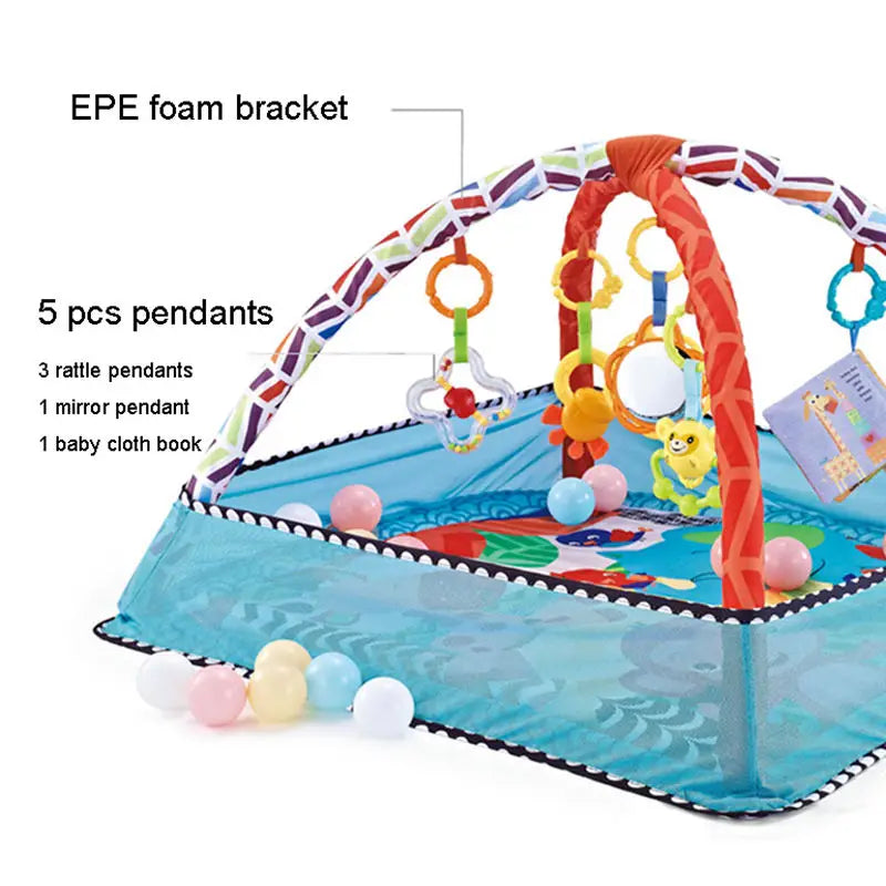 Baby Fitness Frame Early Education Crawling Game Blanket