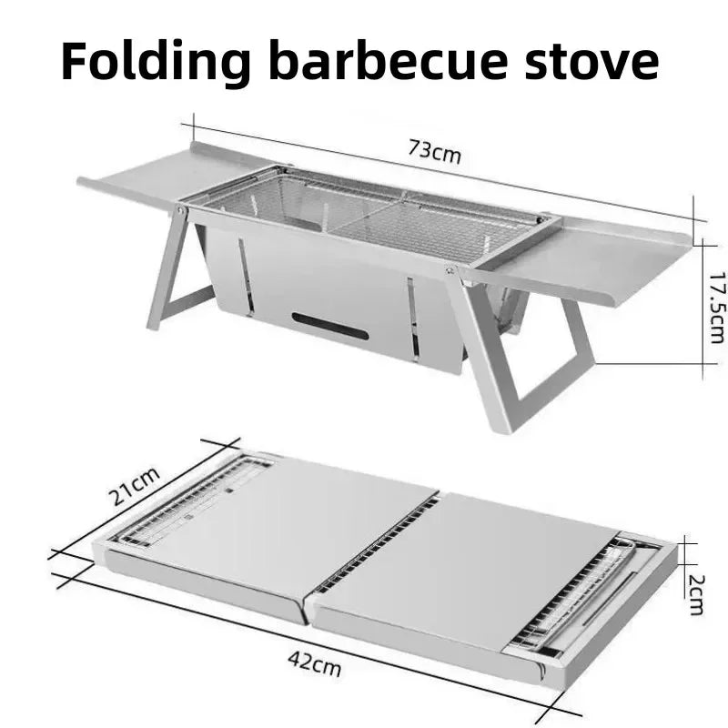 Outdoor Stainless Steel Folding Barbecue Stove